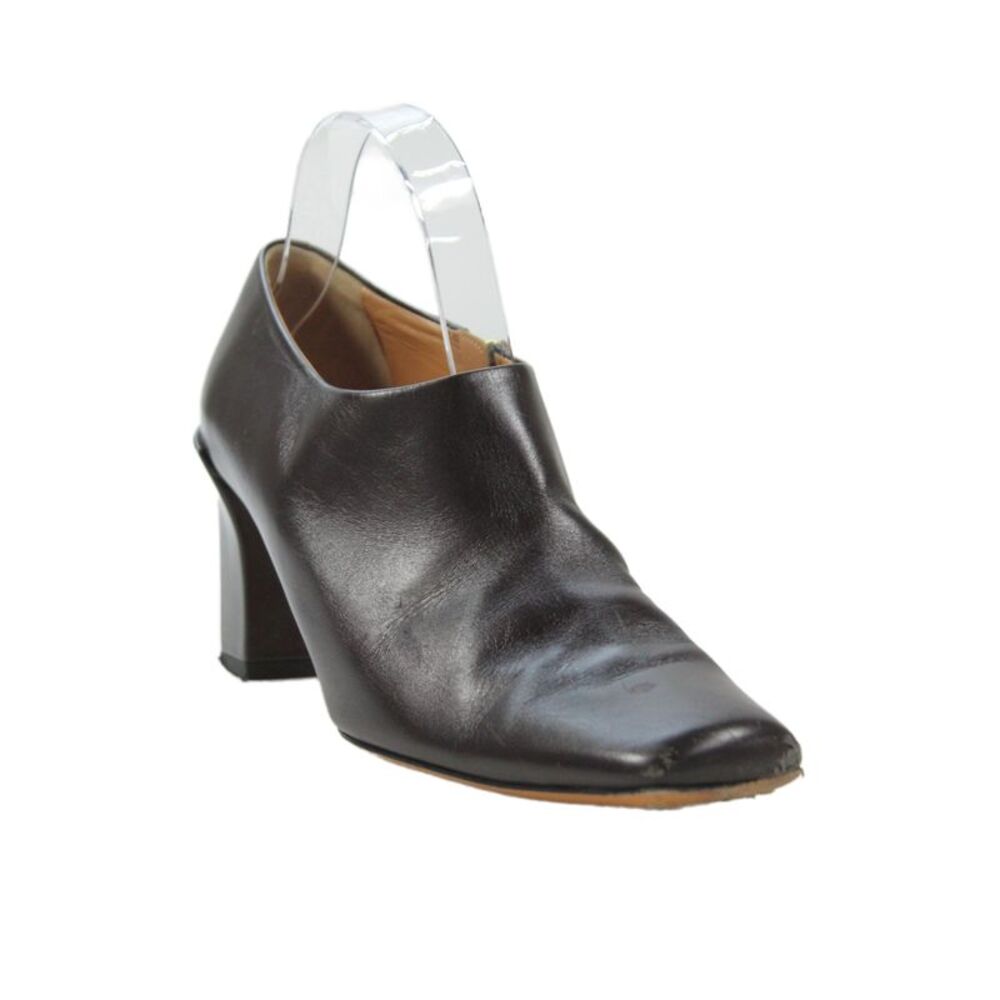 Tods Womens Leather Square Toe Boots Pumps Brown Size 37 7